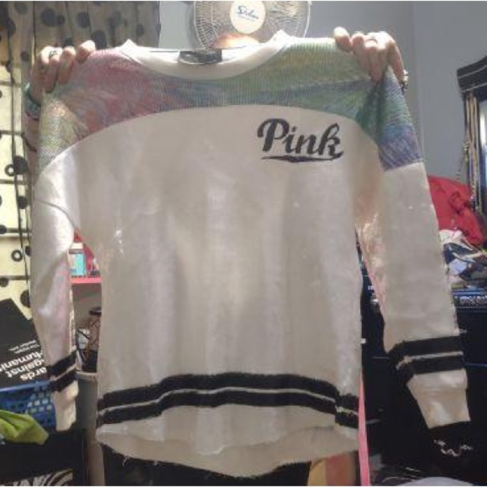 Vintage sequin long selve shirt